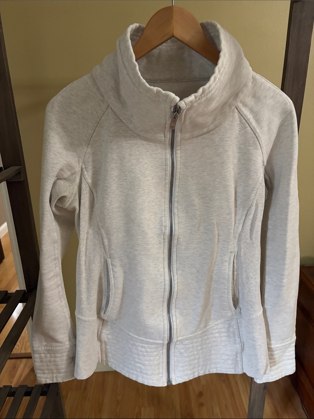 lululemon athletica Cream Full-Zip Funnel Neck Hoodie